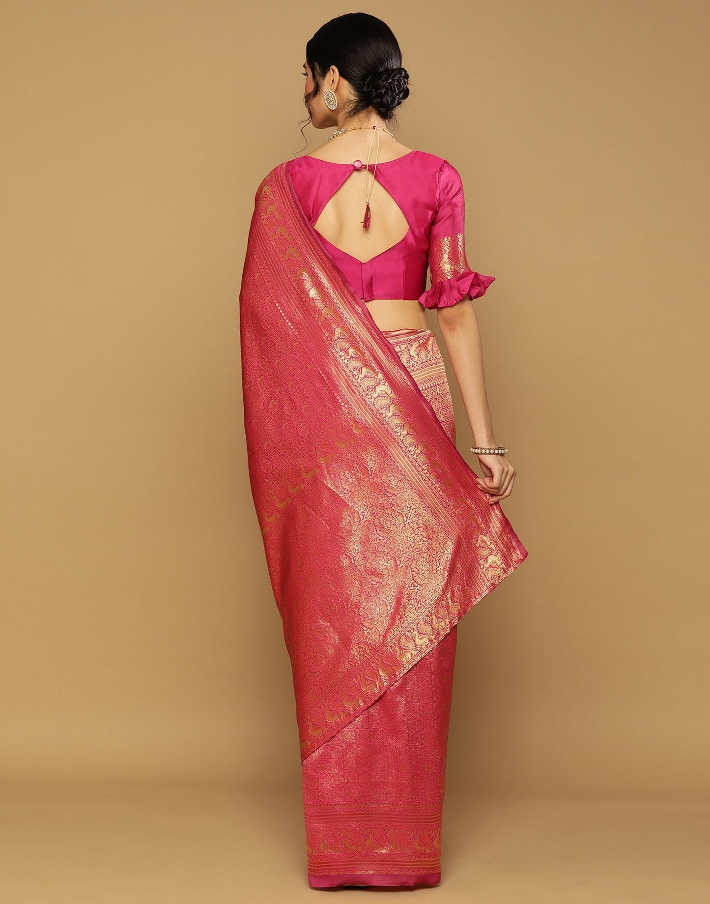 Hot Pink Kanjivaram Saree | Sudathi