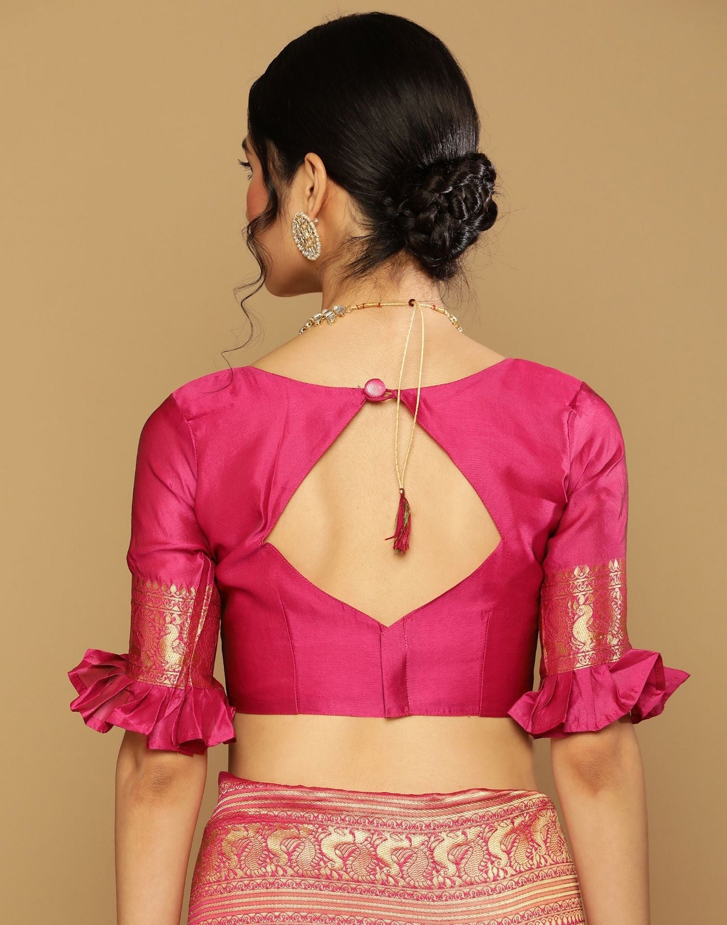 Hot Pink Kanjivaram Saree | Sudathi