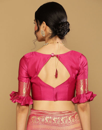 Hot Pink Kanjivaram Saree | Sudathi