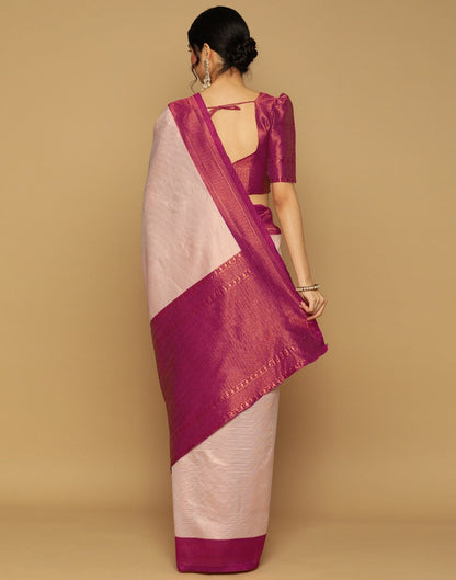 Off White Kanjivaram Jacquard Saree | Leemboodi