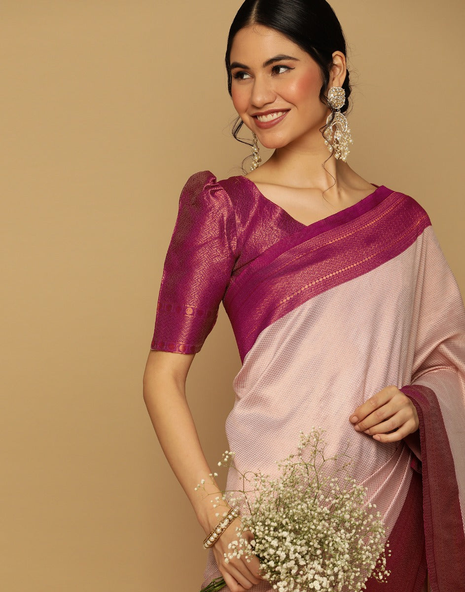 Off White Kanjivaram Jacquard Saree | Leemboodi