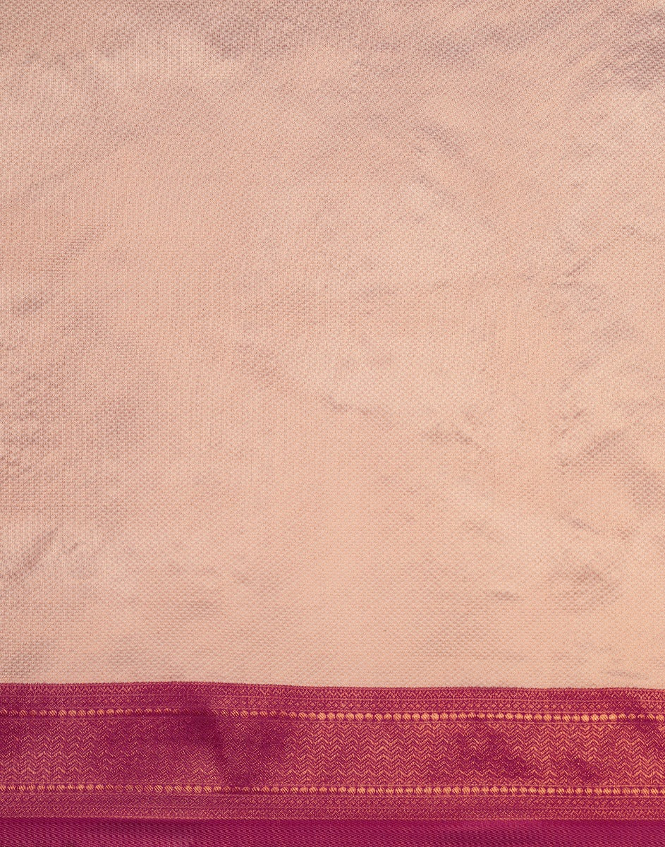 Off White Kanjivaram Jacquard Saree | Leemboodi