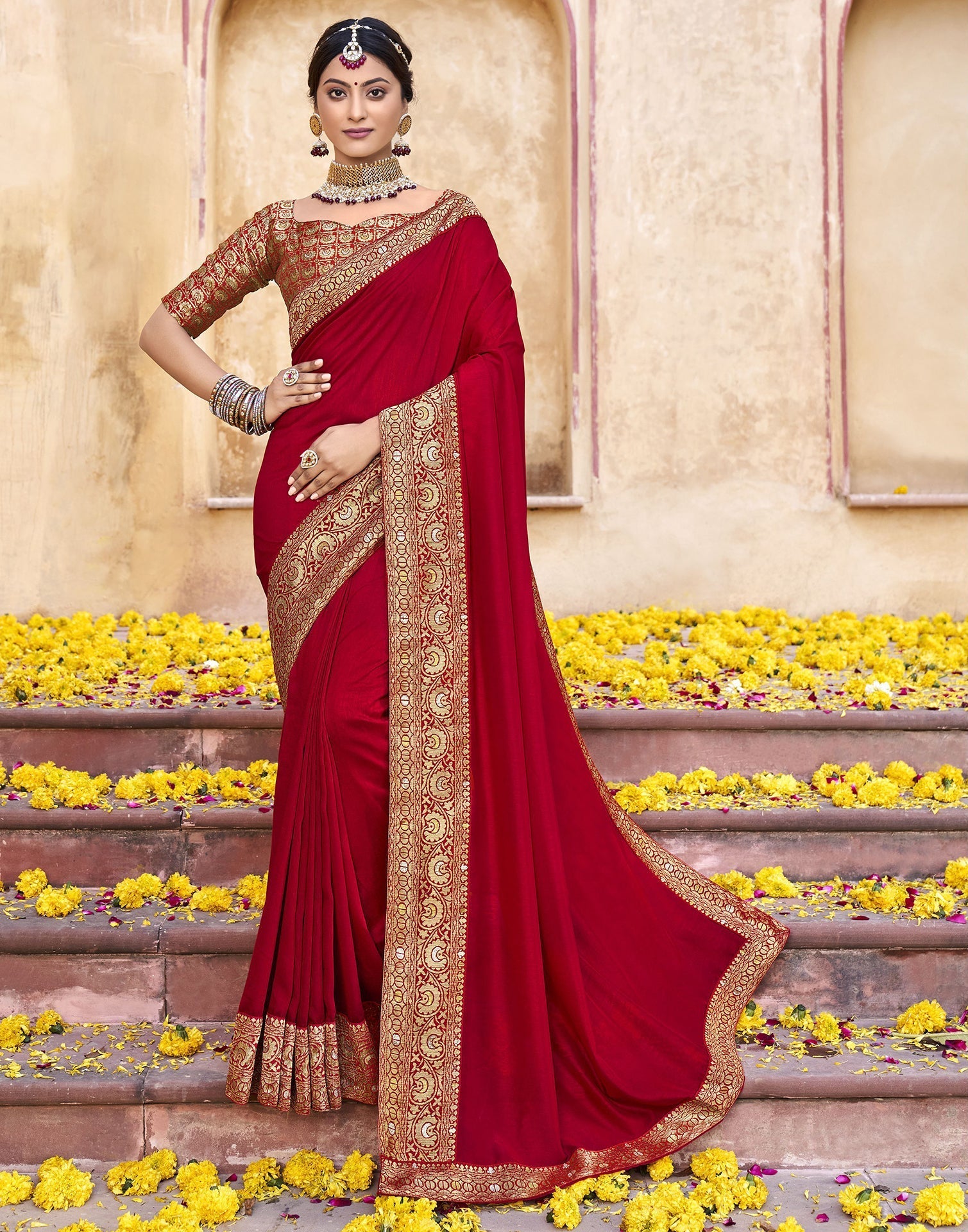Red Silk Saree | Sudathi