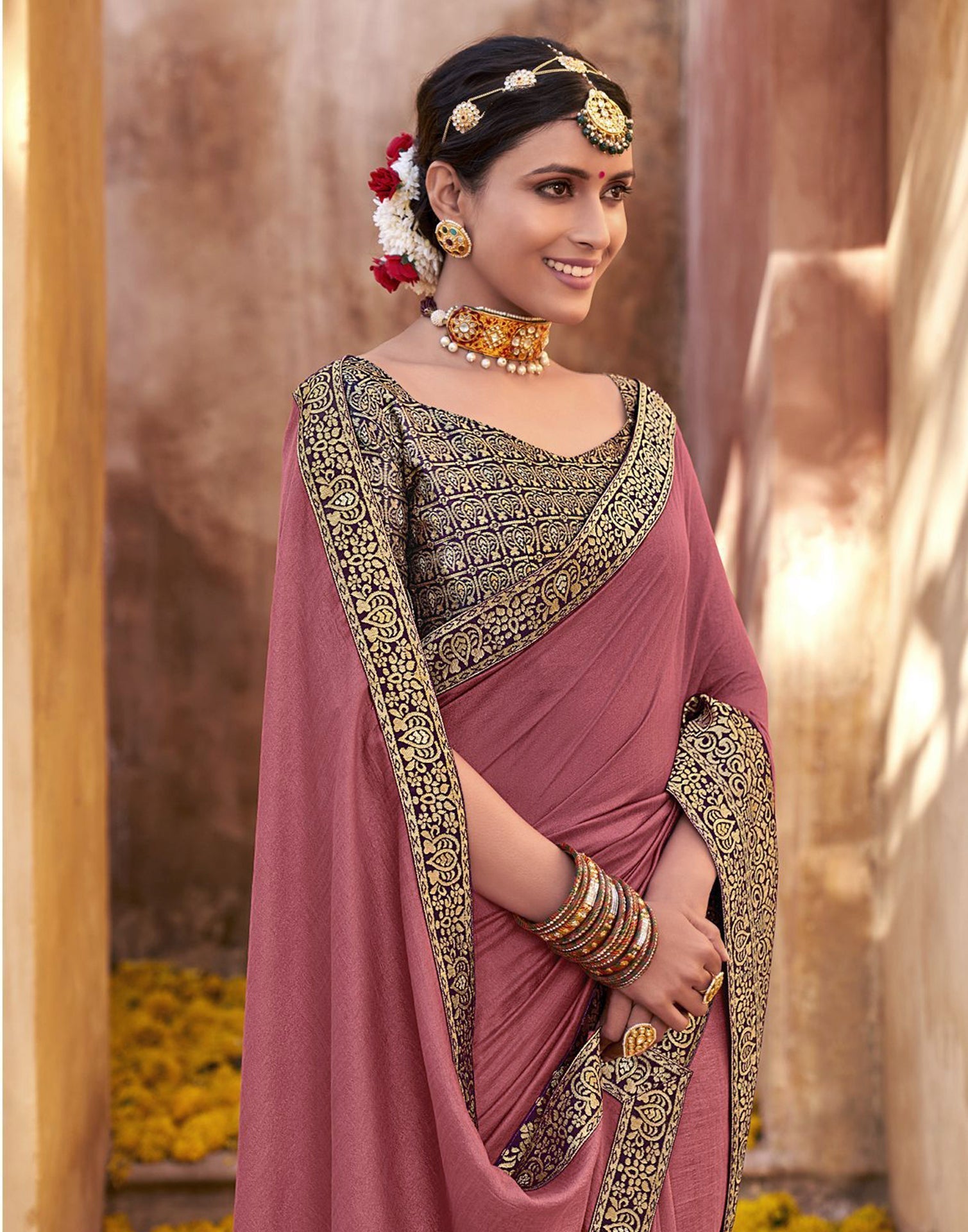 Light Pink Silk Saree | Sudathi