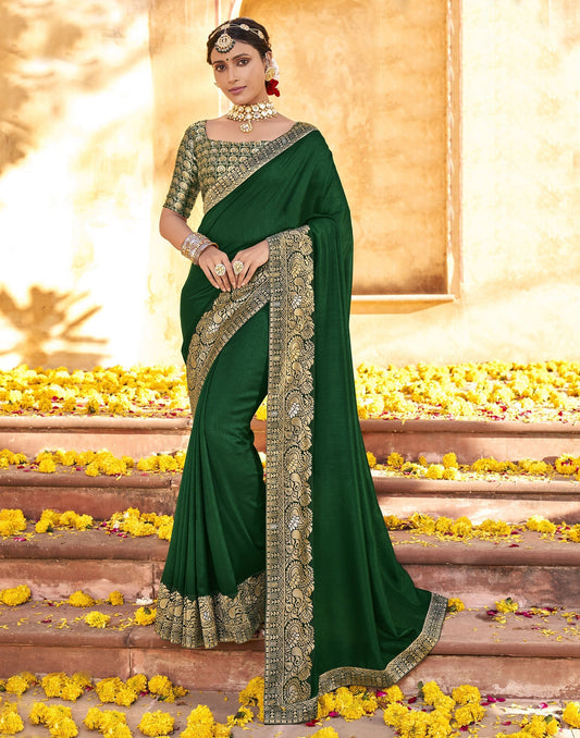 Green Silk Saree | Sudathi