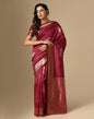 Maroon Weaving Silk Saree