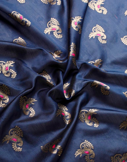 Navy Blue Weaving Silk Saree