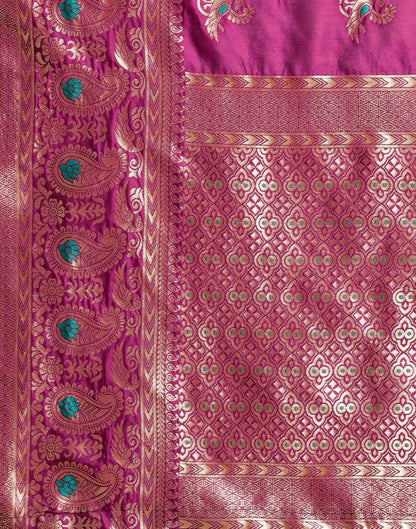 Magenta Weaving Silk Saree