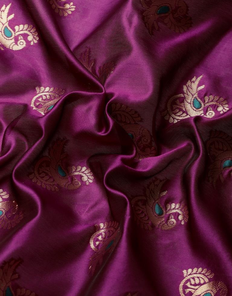 Magenta Weaving Silk Saree