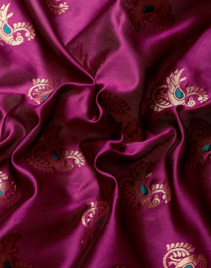 Magenta Weaving Silk Saree