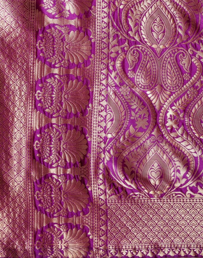 Purple Weaving Silk Saree