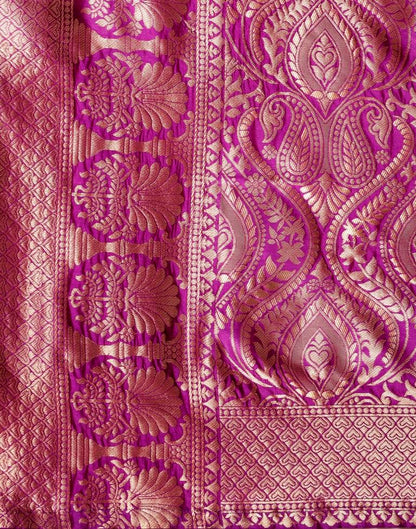 Purple Weaving Silk Saree