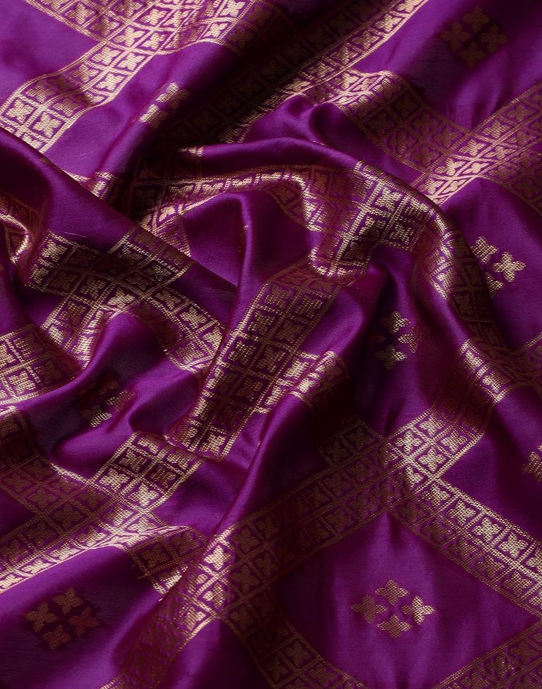 Purple Weaving Silk Saree