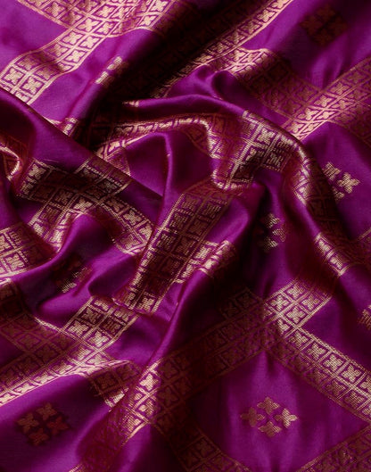 Purple Weaving Silk Saree