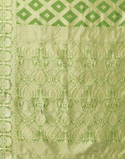 Olive Green Weaving Silk Saree