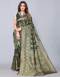 Dark Green Weaving Silk Saree