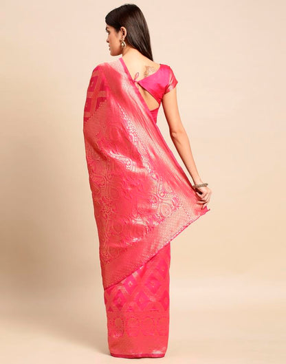 Pink Weaving Silk Saree