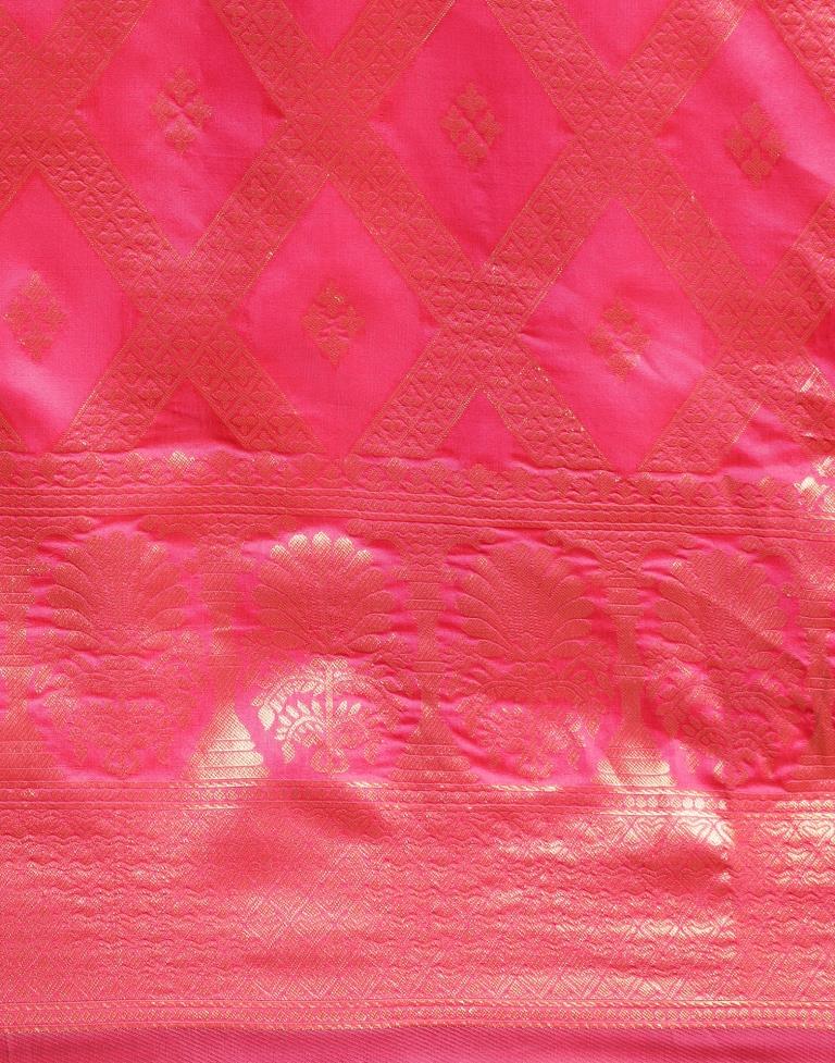 Pink Weaving Silk Saree