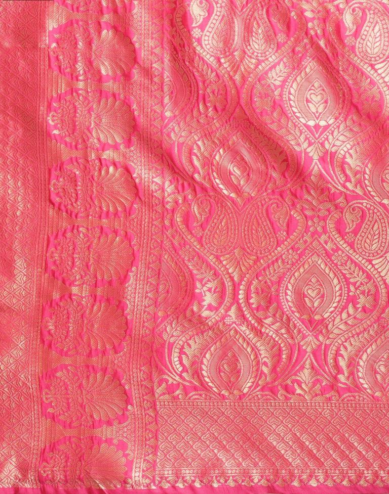 Pink Weaving Silk Saree