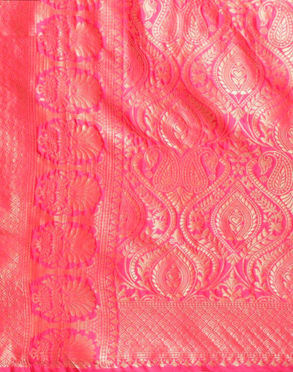 Pink Weaving Silk Saree