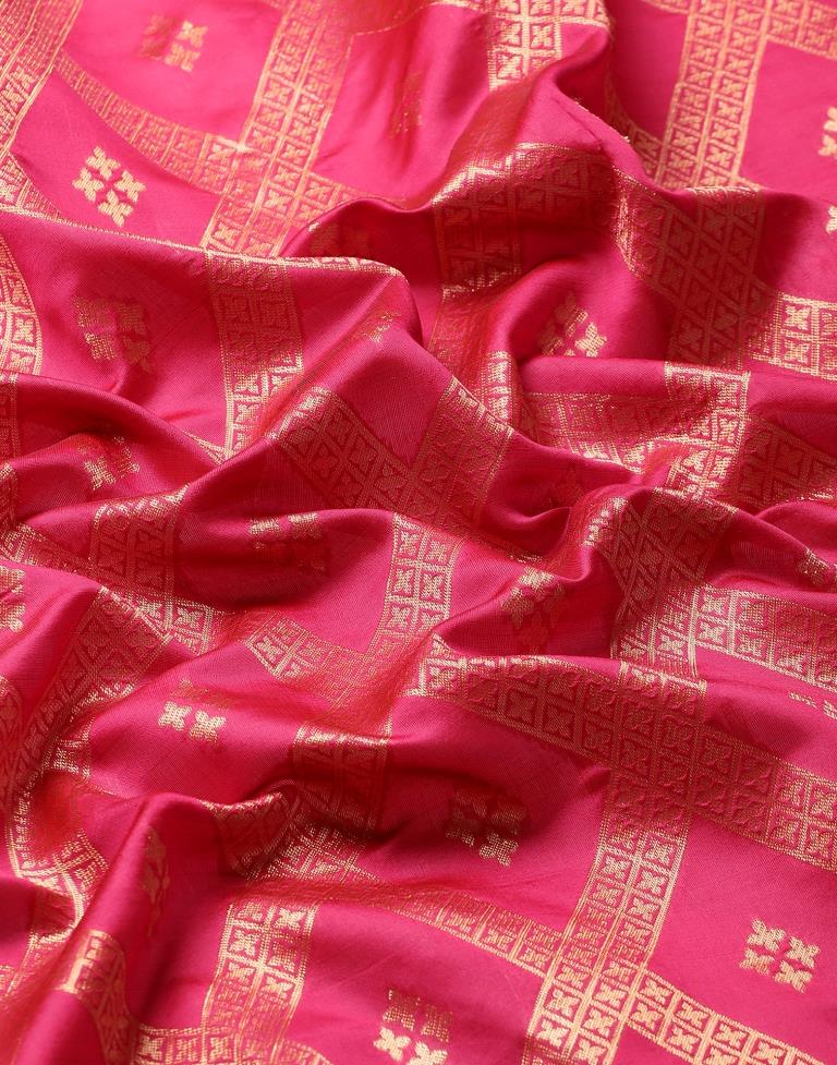 Pink Weaving Silk Saree