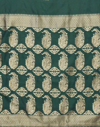 Dark Green Weaving Silk Saree