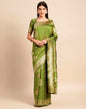 Olive Green Weaving Silk Saree
