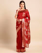 Maroon Weaving Silk Saree