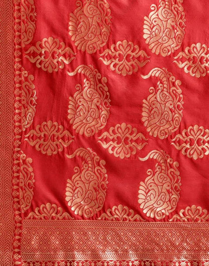 Maroon Weaving Silk Saree