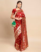 Maroon Weaving Silk Saree