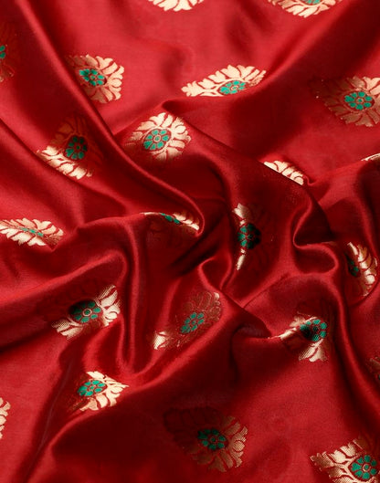 Maroon Weaving Silk Saree