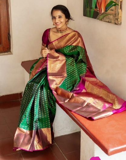 Green Weaving Silk Saree