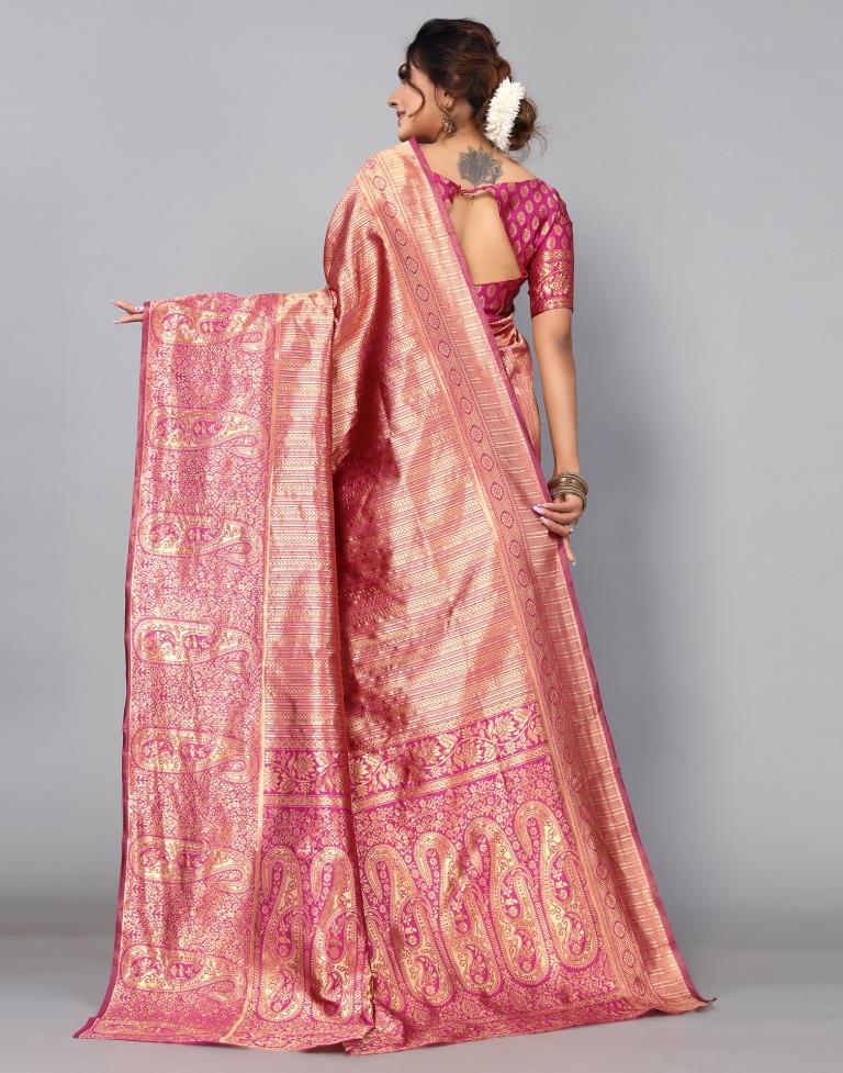 Golden Kanjivaram Silk Saree | Sudathi