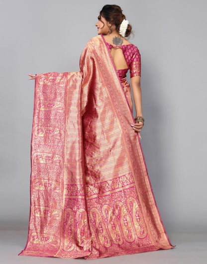 Golden Kanjivaram Silk Saree | Sudathi