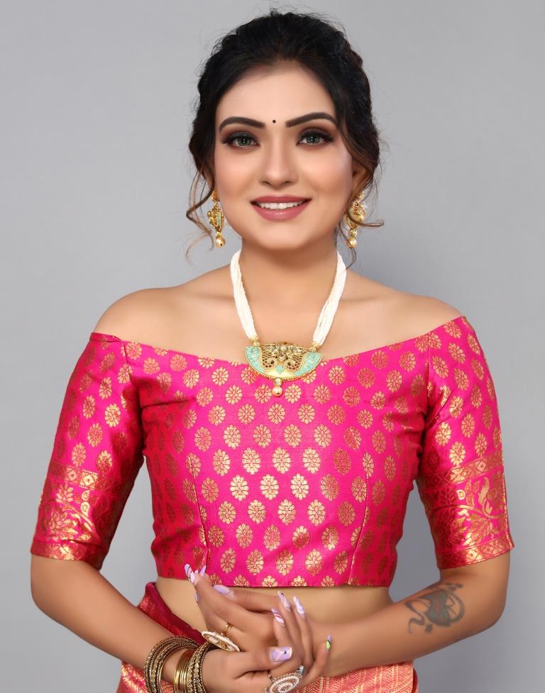 Pink Kanjivaram Silk Saree | Sudathi