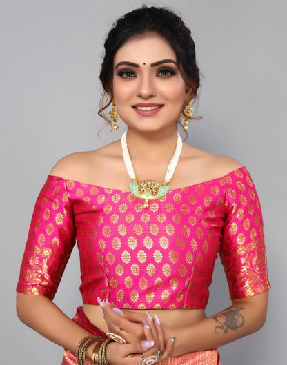 Pink Kanjivaram Silk Saree | Sudathi