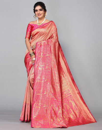 Pink Kanjivaram Silk Saree | Sudathi