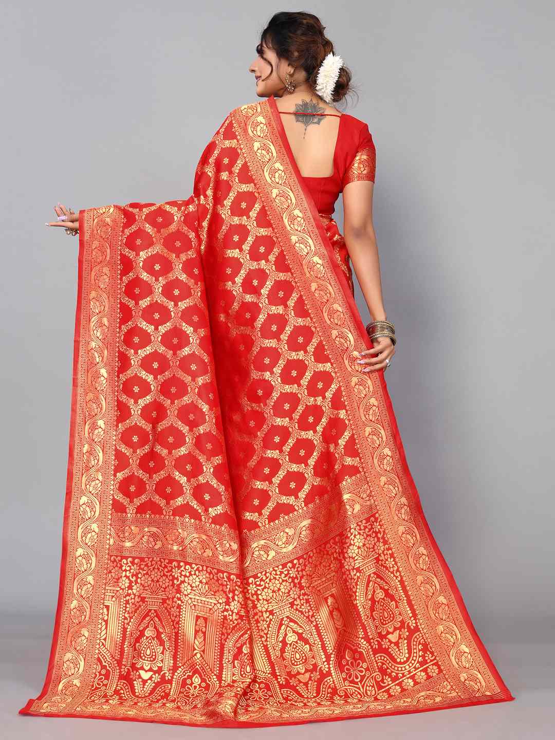 Red Banarasi Silk Saree