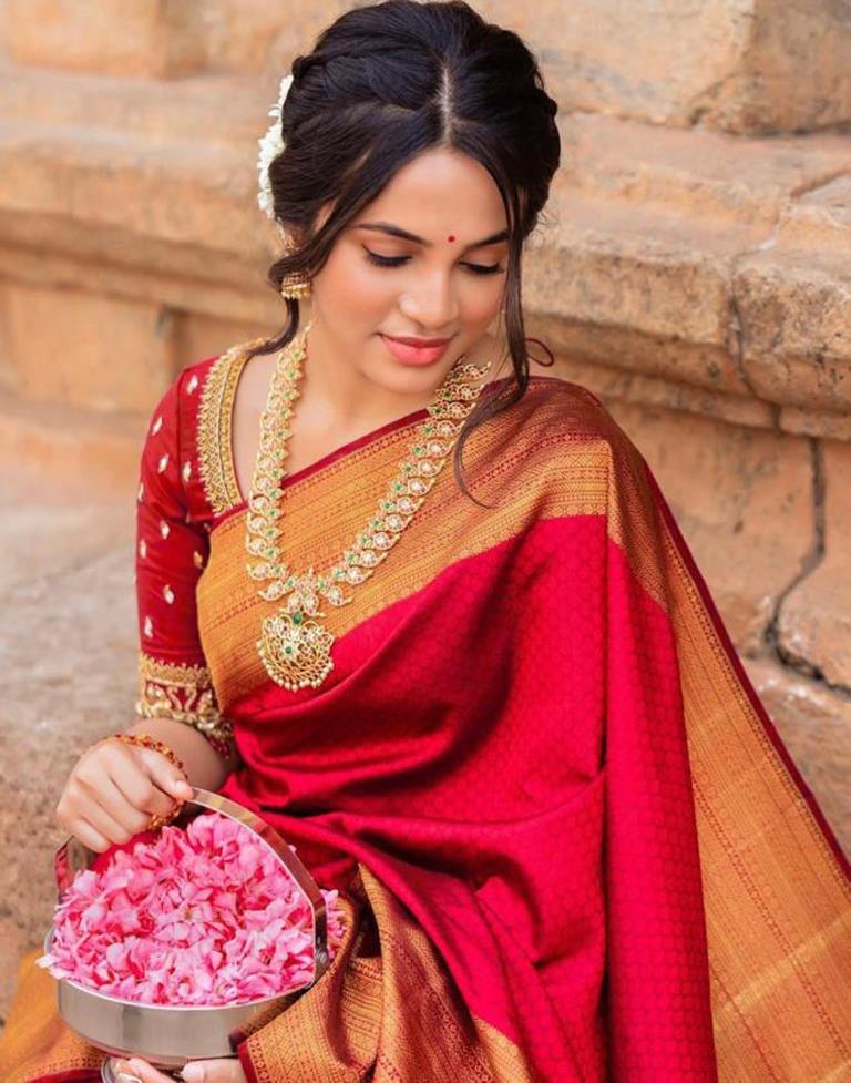 Red Silk Saree | Leemboodi