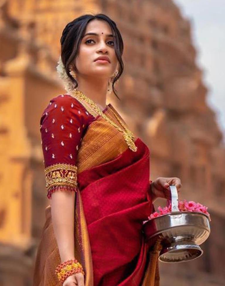 Red Silk Saree | Leemboodi