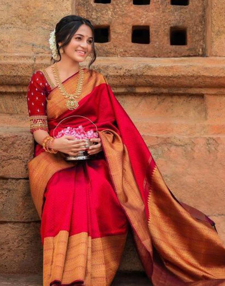 Red Silk Saree | Leemboodi