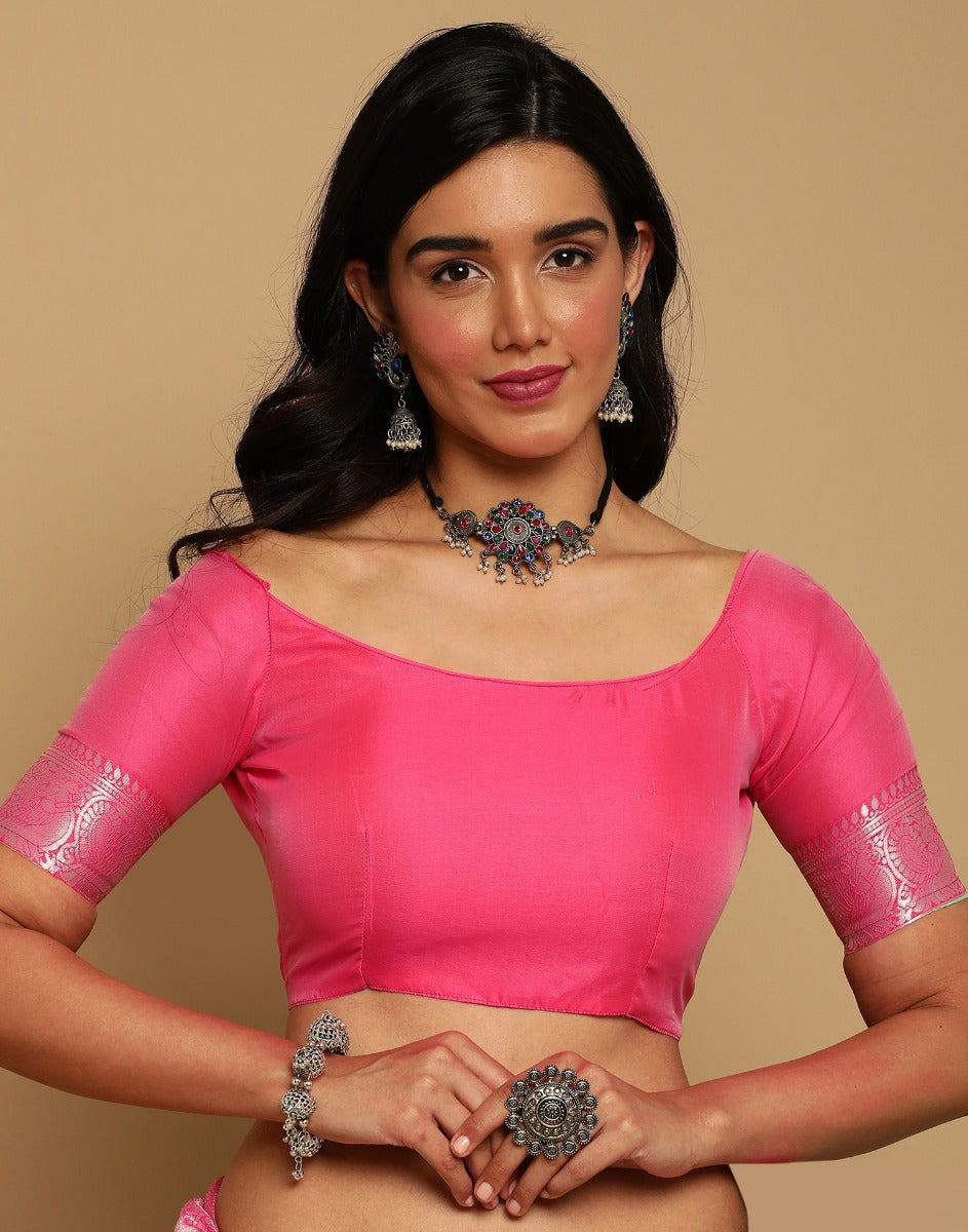 Pista Green Banarasi Silk Saree | Sudathi