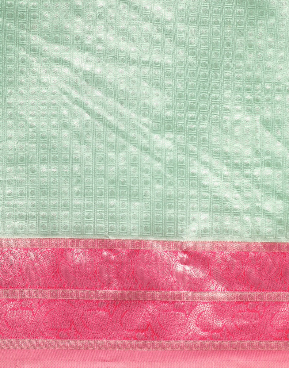 Pista Green Banarasi Silk Saree | Sudathi