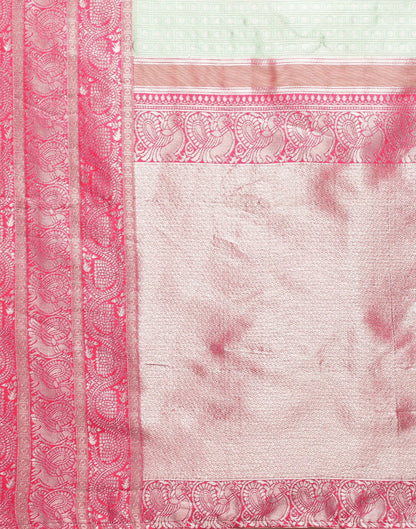 Pista Green Banarasi Silk Saree | Sudathi