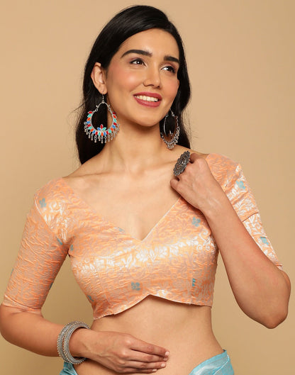 Light Blue Banarasi Silk Saree | Sudathi