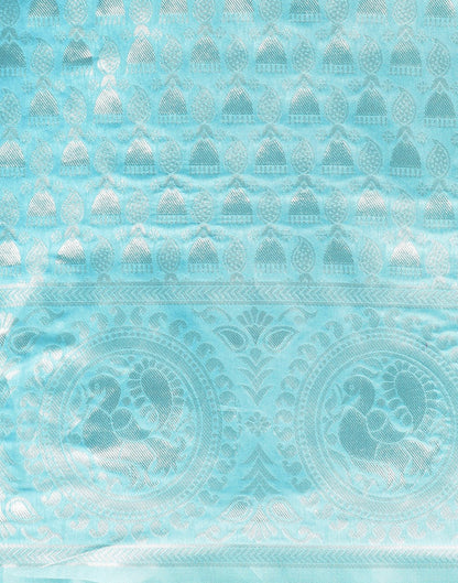 Light Blue Banarasi Silk Saree | Sudathi