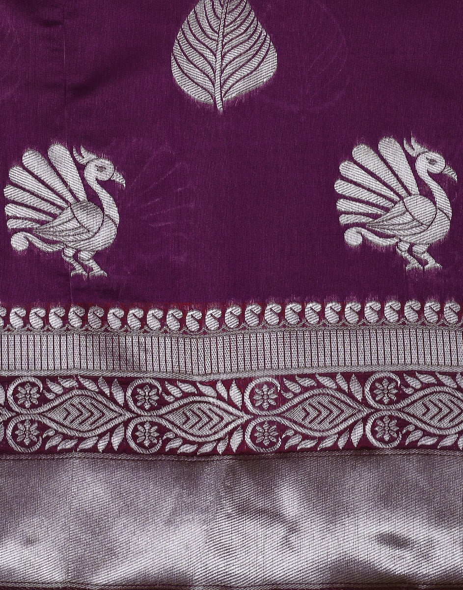 Purple Banarasi Silk Saree | Sudathi