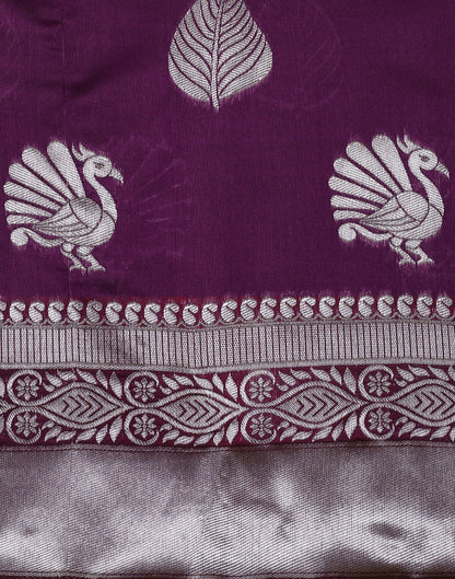 Purple Banarasi Silk Saree | Sudathi