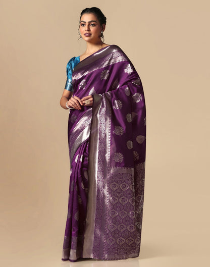 Purple Banarasi Silk Saree | Sudathi