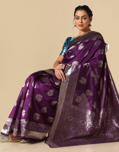 Purple Banarasi Silk Saree | Sudathi
